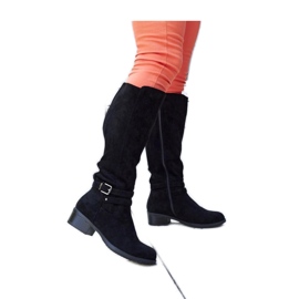 Fekete szigetelt, öko-velúr csizma az Aldisio-tól - Solea