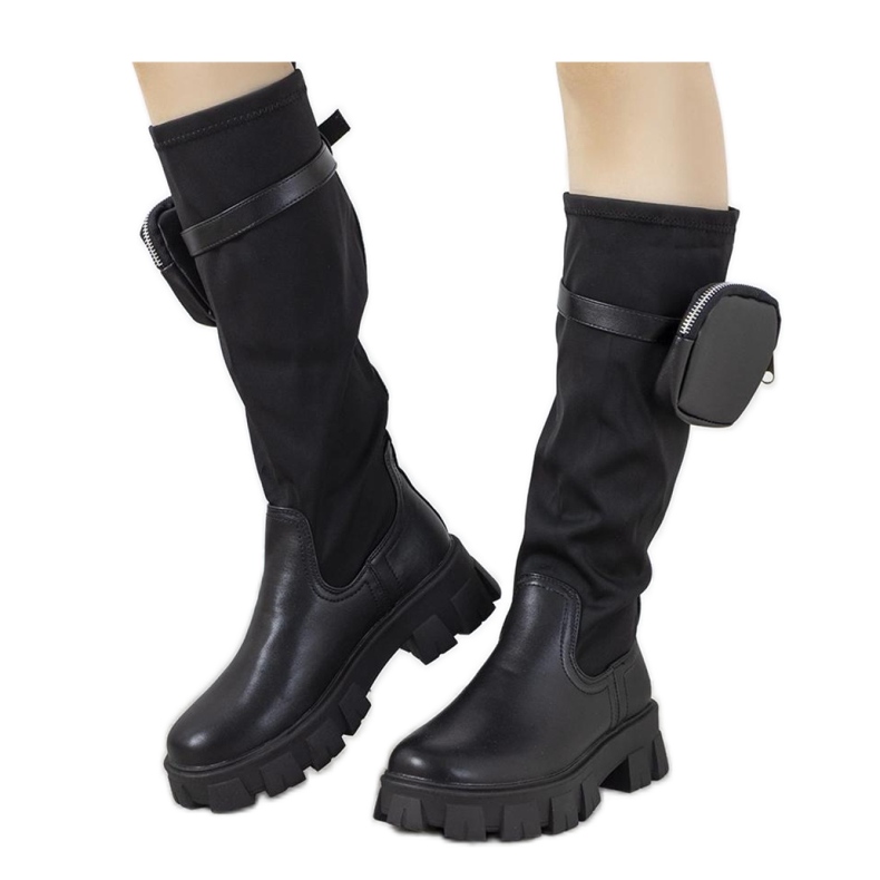 Fekete csizma táskával Joly - Solea