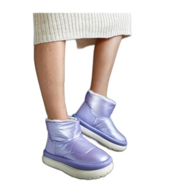 Lila meleg platformos hócsizma