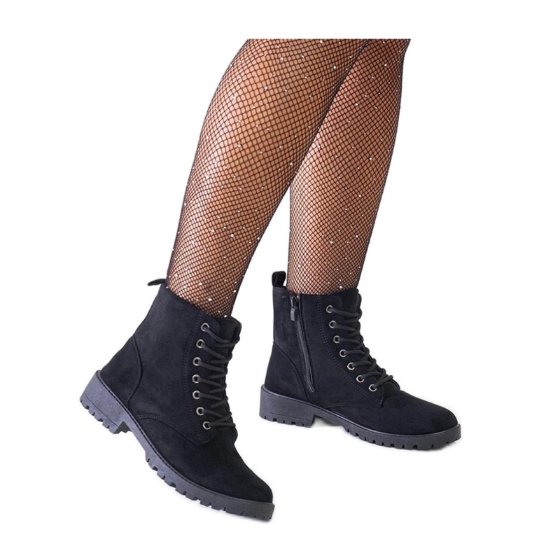 Fekete öko-velúr munkáscsizma