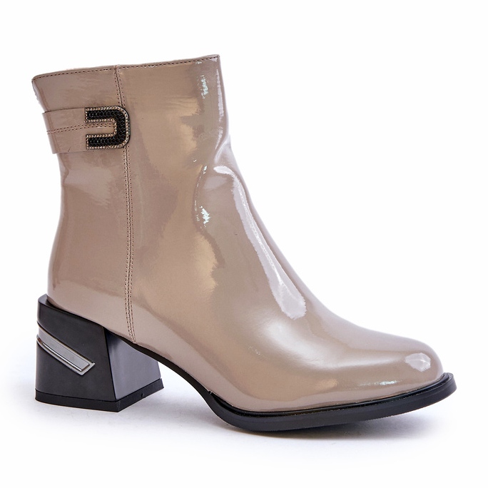 S.Barski Szabadalmaztatott magassarkú csizma szigetelt MR880-093 szürke