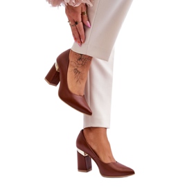 Elegáns szivattyúk Lewski 3117 barna bézs