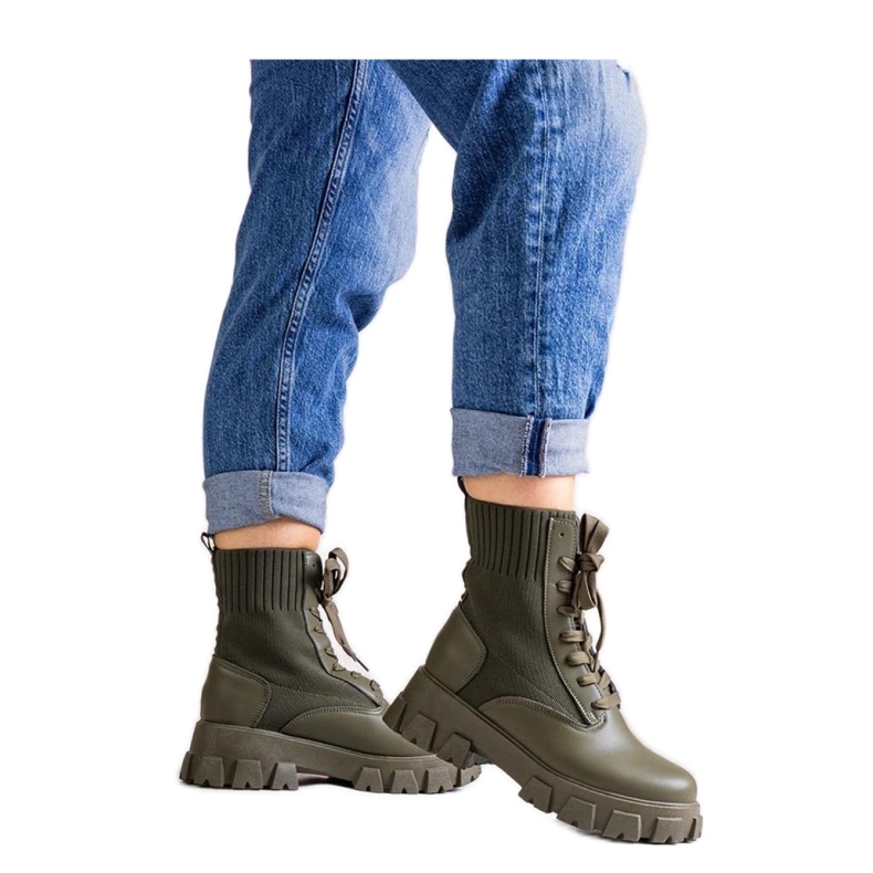 Zöld bokacsizma elasztikus felsőrésszel Zogba - Solea