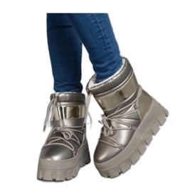 Arany platformú hócsizma festett Losta - Solea betétekkel