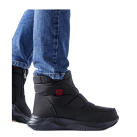 Fekete rövid szigetelt hócsizma