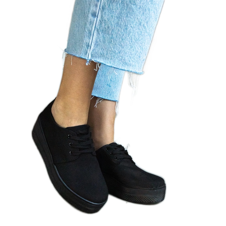 Fekete Lunde platformcipő