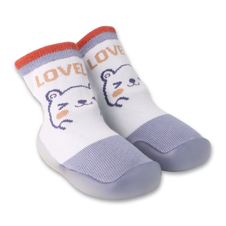 Befado kék/fehér babacipő 002P081 állatmotívummal