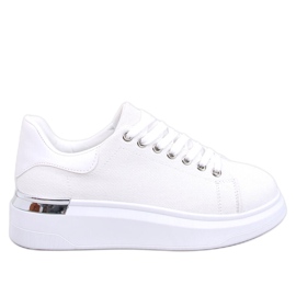 Cipők női sport vászon fehér ékeken