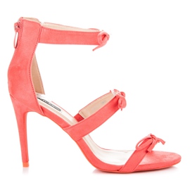 Vices Magas sarkú szandál masnikkal narancs