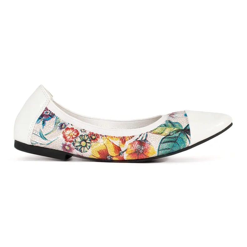 Goodin Virágos balettlapos fehér orrú