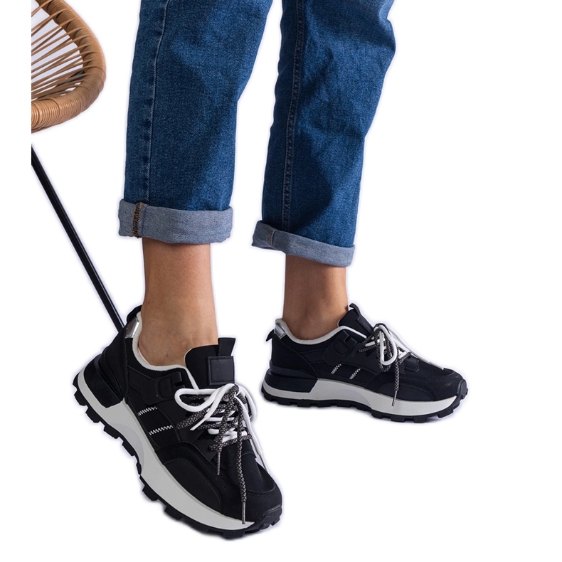 Fekete sport női cipők