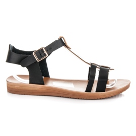 Licean Lapos szandál csattal fekete