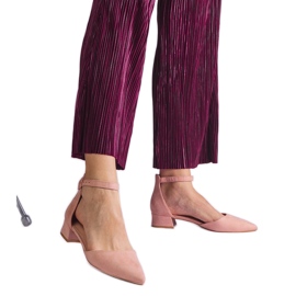 Világos rózsaszín szandál alacsony oszlopon Világos rózsaszín szandál alacsony oszlopon