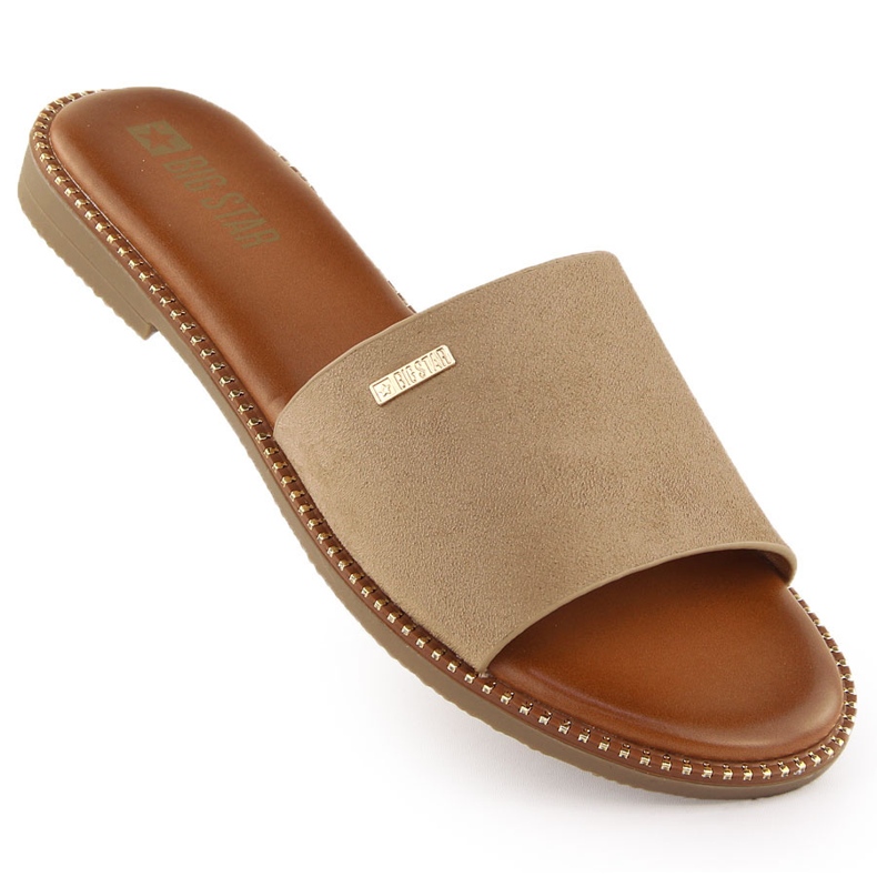 Big Star Női flip flopok nagy csillag RR274619 bézs Big Star Női flip flopok nagy csillag RR274619 bézs