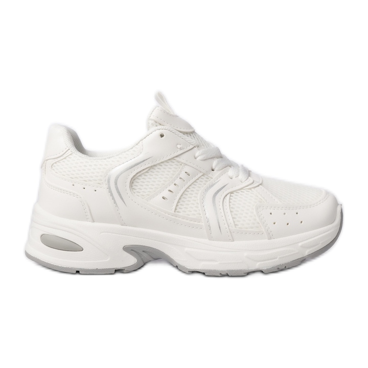 Női cipők a platformon fehér Női cipők a platformon fehér