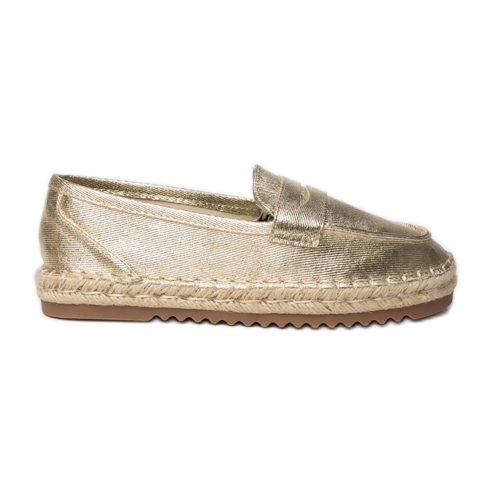 Espadrilles női arany fémes cipők aranysárga Espadrilles női arany fémes cipők aranysárga