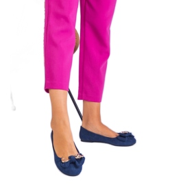 Navy klasszikus balerinák íj kék