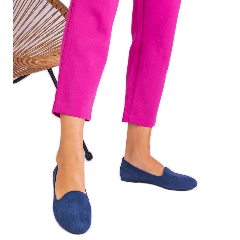 Sötétkék klasszikus balerinák az Ekozamszu -tól