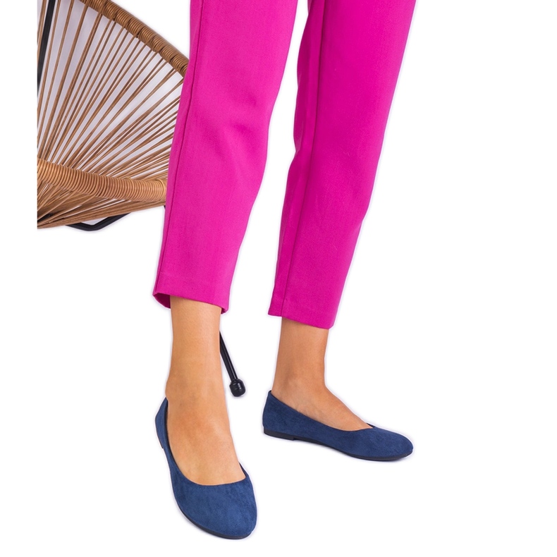 Női sötétkék balerinas velúr Női sötétkék balerinas velúr