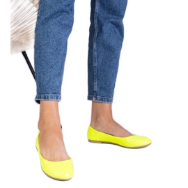 Sárga neon laktos balerinák