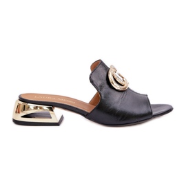 Elegáns bőr női alacsony fejek Laura Messi 2874 fekete Elegáns bőr női alacsony fejek Laura Messi 2874 fekete