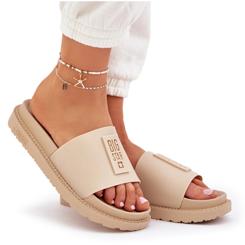 Big Star Női papucs nagy csillag ll274a210 bézs