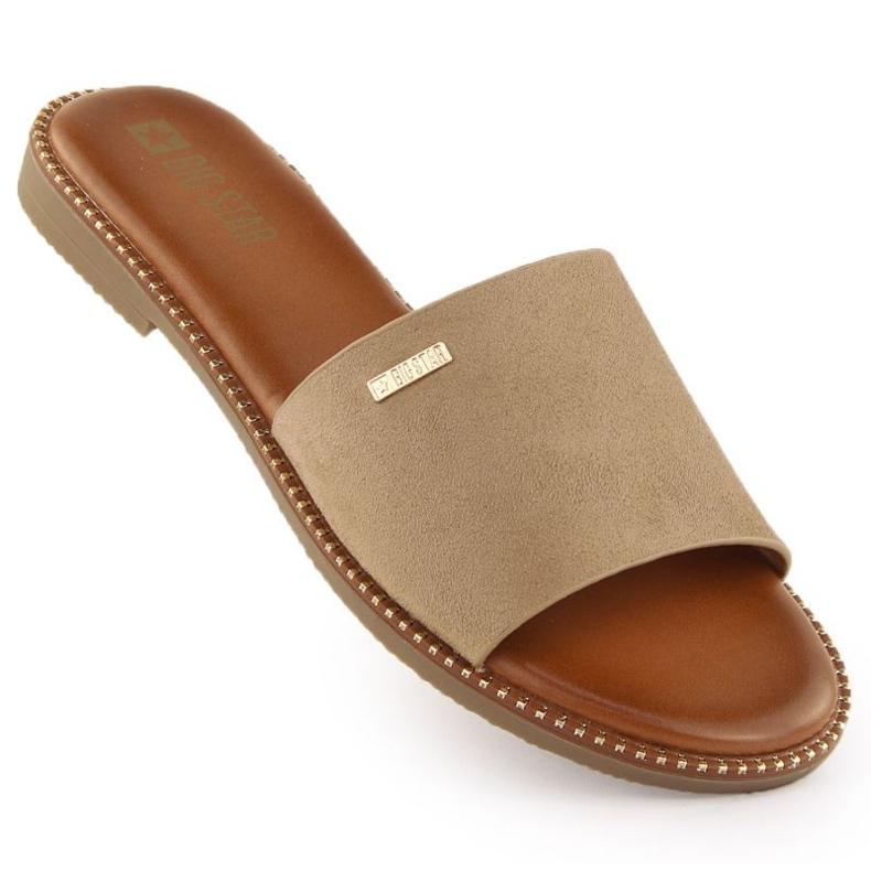 Big Star Női papucs nagy csillag RR274619 bézs