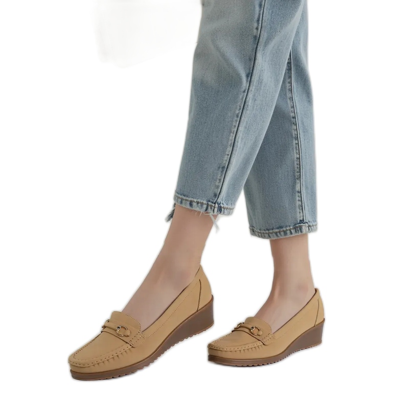 Női Mirena khaki loaferek zöld