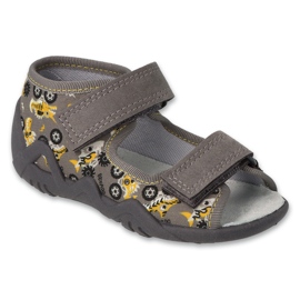 Befado baba papucs szürke tépőzáras 350p055