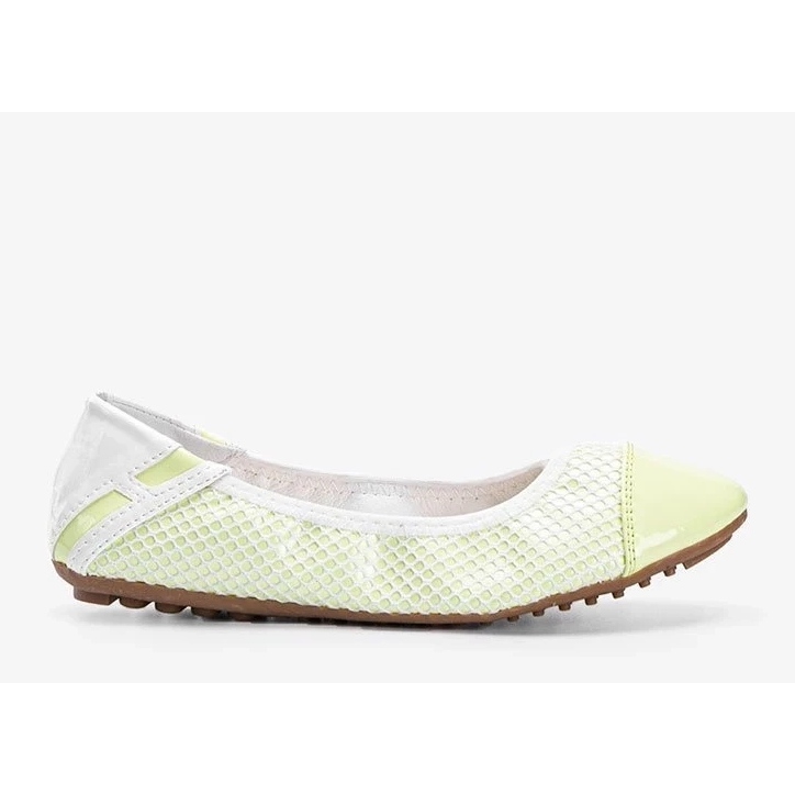 D/GMR Debbie zöld pasztell színű lakkozott balerinái fehér