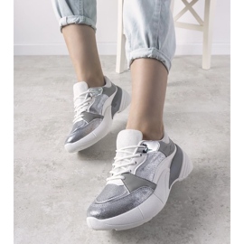 D/GMR Ezüst cipők magas talpon Vörös