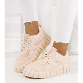 D/GMR Rózsaszín tornacipő magas Morico talpon