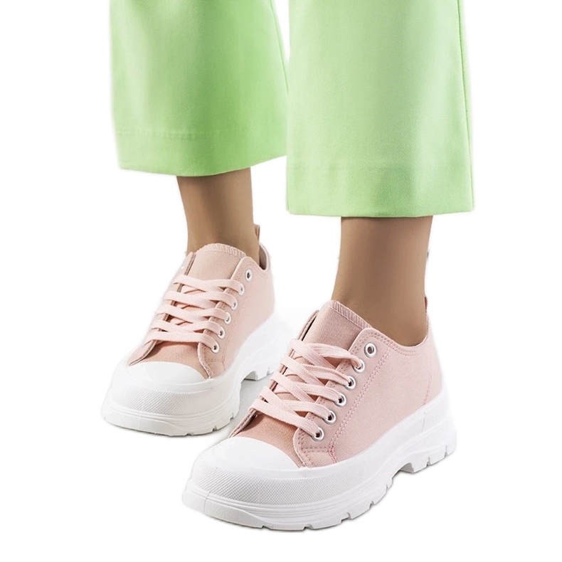 D/GMR Rózsaszín tornacipő vastag Melik talpon