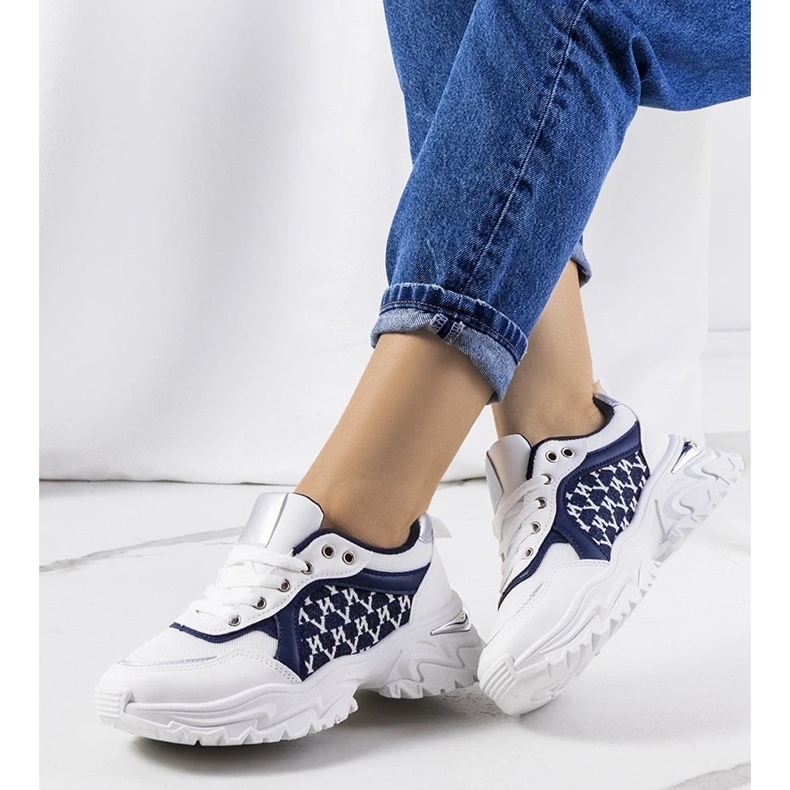 D/GMR Női fehér és sötétkék tornacipő Florival D/GMR Női fehér és sötétkék tornacipő Florival