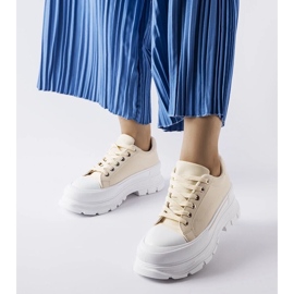 D/GMR Kari bézs magas platformú tornacipő