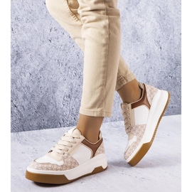 D/GMR Grandbois monogrammal díszített barna tornacipő