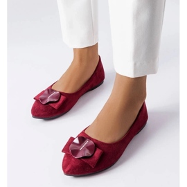 D/GMR Rémy strasszokkal díszített bordó balerinák piros
