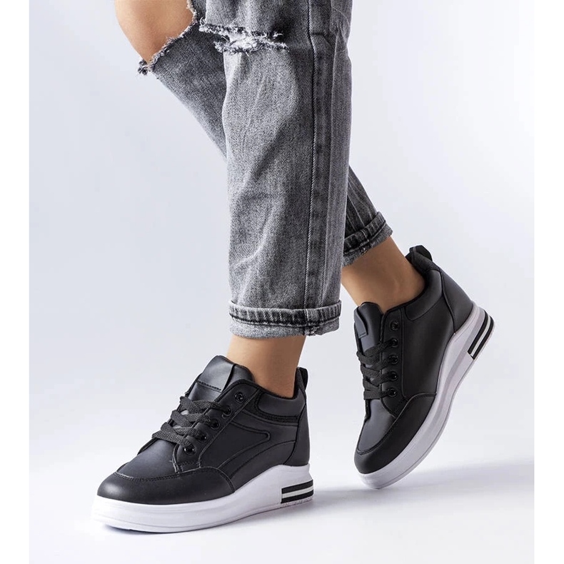 D/GMR Csontos fekete csillogó tornacipő D/GMR Csontos fekete csillogó tornacipő