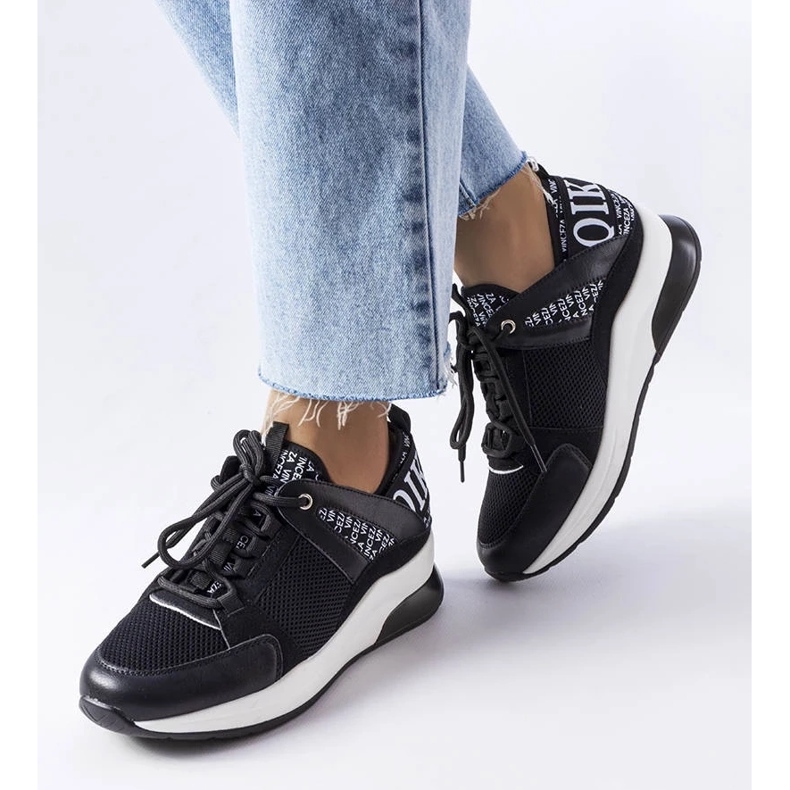 D/GMR Fekete -fehér cipők Vinceeza