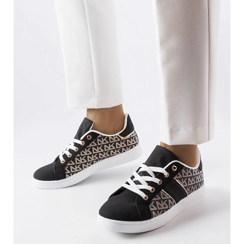 D/GMR Bolduc monogrammal díszített fekete tornacipő