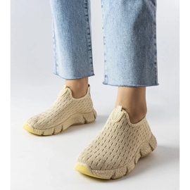 D/GMR Világos bézs színű felbújós sportcipő az Obenortól