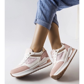 D/GMR Rózsaszín tornacipő mintás betéttel a Genovese-től