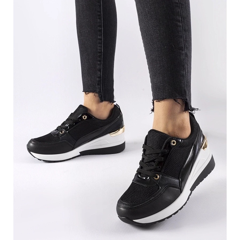 D/GMR Fekete Gauvin wedge tornacipő D/GMR Fekete Gauvin wedge tornacipő