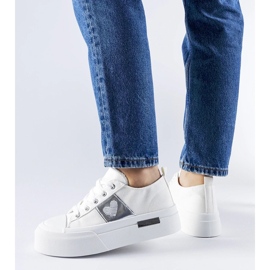 D/GMR Fehér és ezüst színű Lawton platform tornacipő