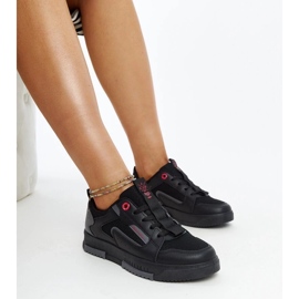 Fekete-szürke női cipők kereszt farmer ll2r4012c