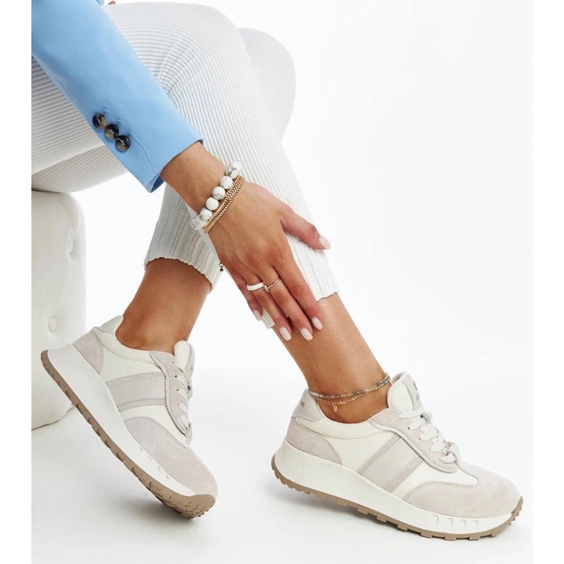 Szürke bőr tornacipő a Nahas-tól