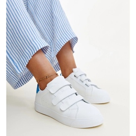 Samala fehér és kék tépőzáras tornacipő Samala fehér és kék tépőzáras tornacipő