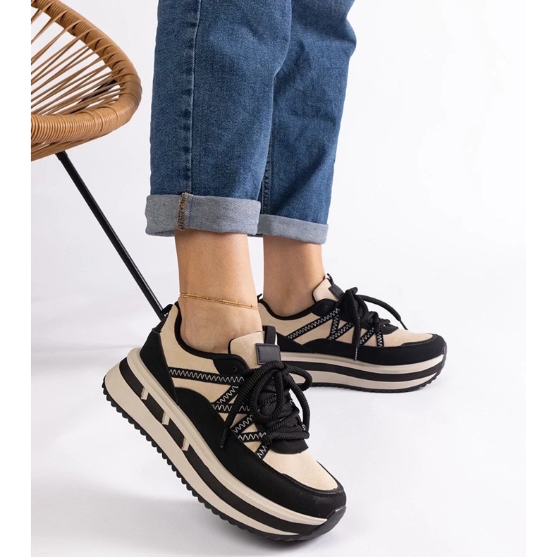 D/CEO Fekete és bézs színű női tornacipő Renetta