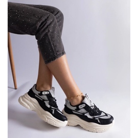 D/CEO Fekete tornacipő Rigel csillámos betétekkel