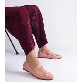 D/CEO Rózsaszín balerinák rugalmas zenekarral és dekoratív Newton íj D/CEO Rózsaszín balerinák rugalmas zenekarral és dekoratív Newton íj